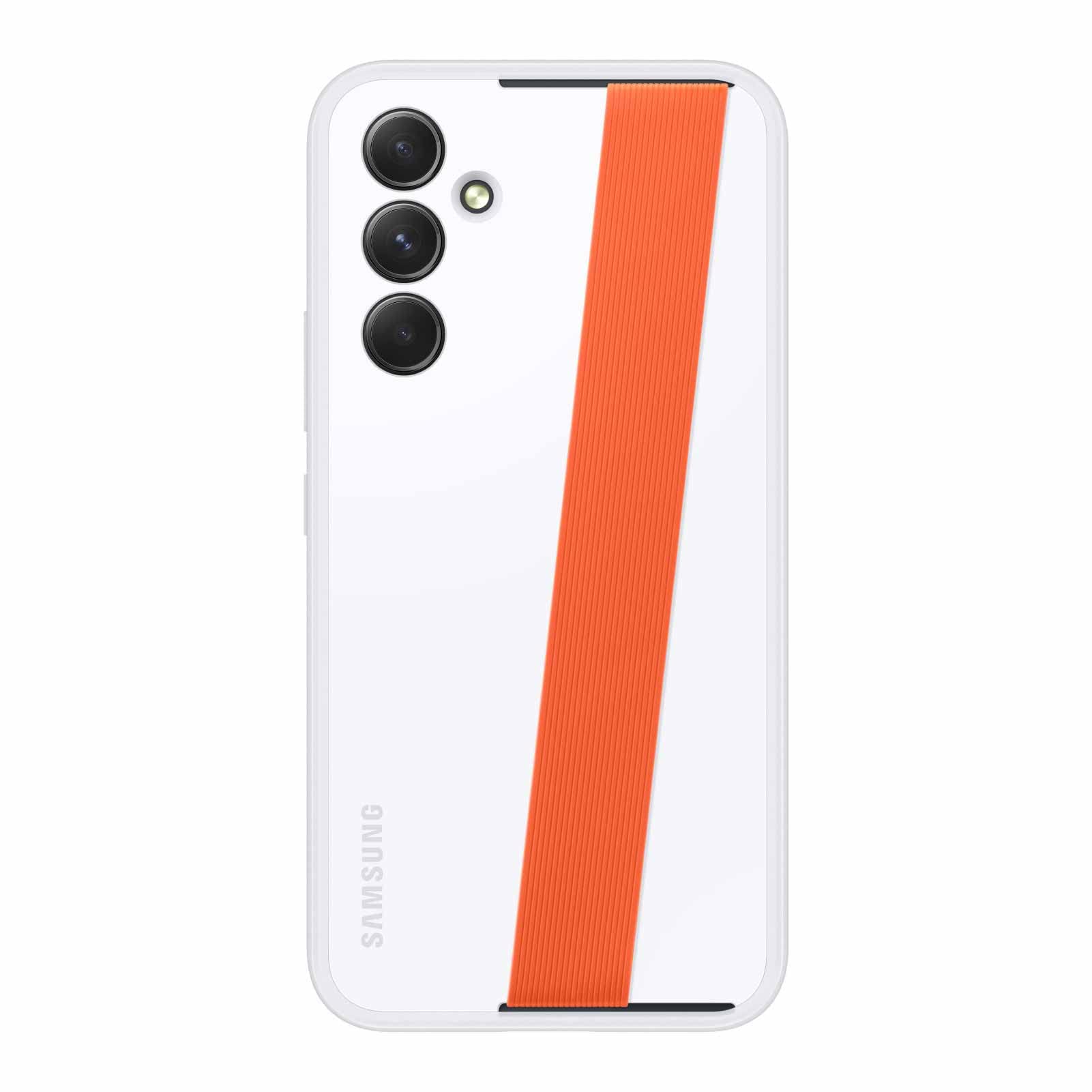 Foto 4 pulgar | Funda Para Teléfono Samsung Galaxy A54 5g Haze Grip Con Correas, Color Blanco - Venta Internacional.