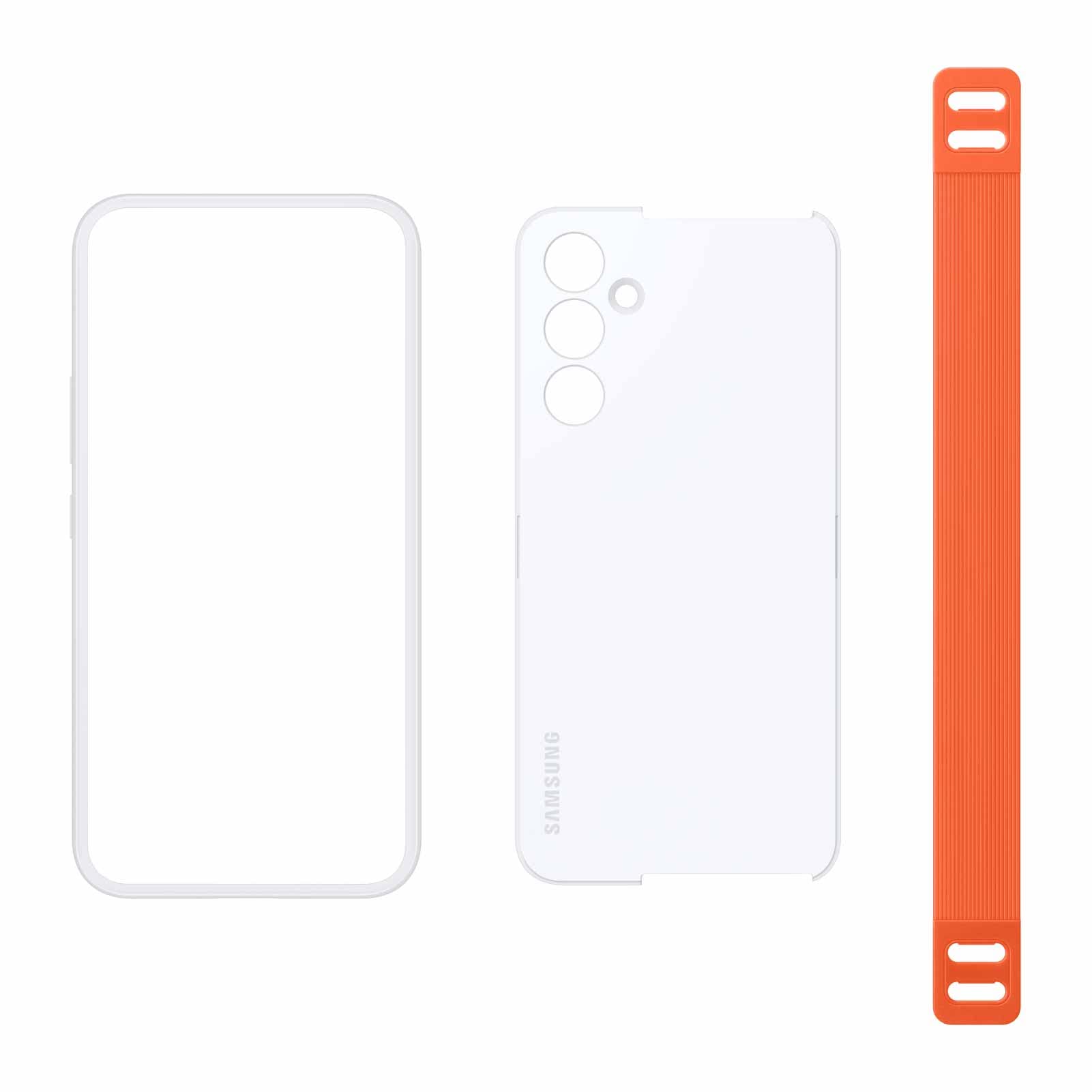 Foto 5 pulgar | Funda Para Teléfono Samsung Galaxy A54 5g Haze Grip Con Correas, Color Blanco - Venta Internacional.