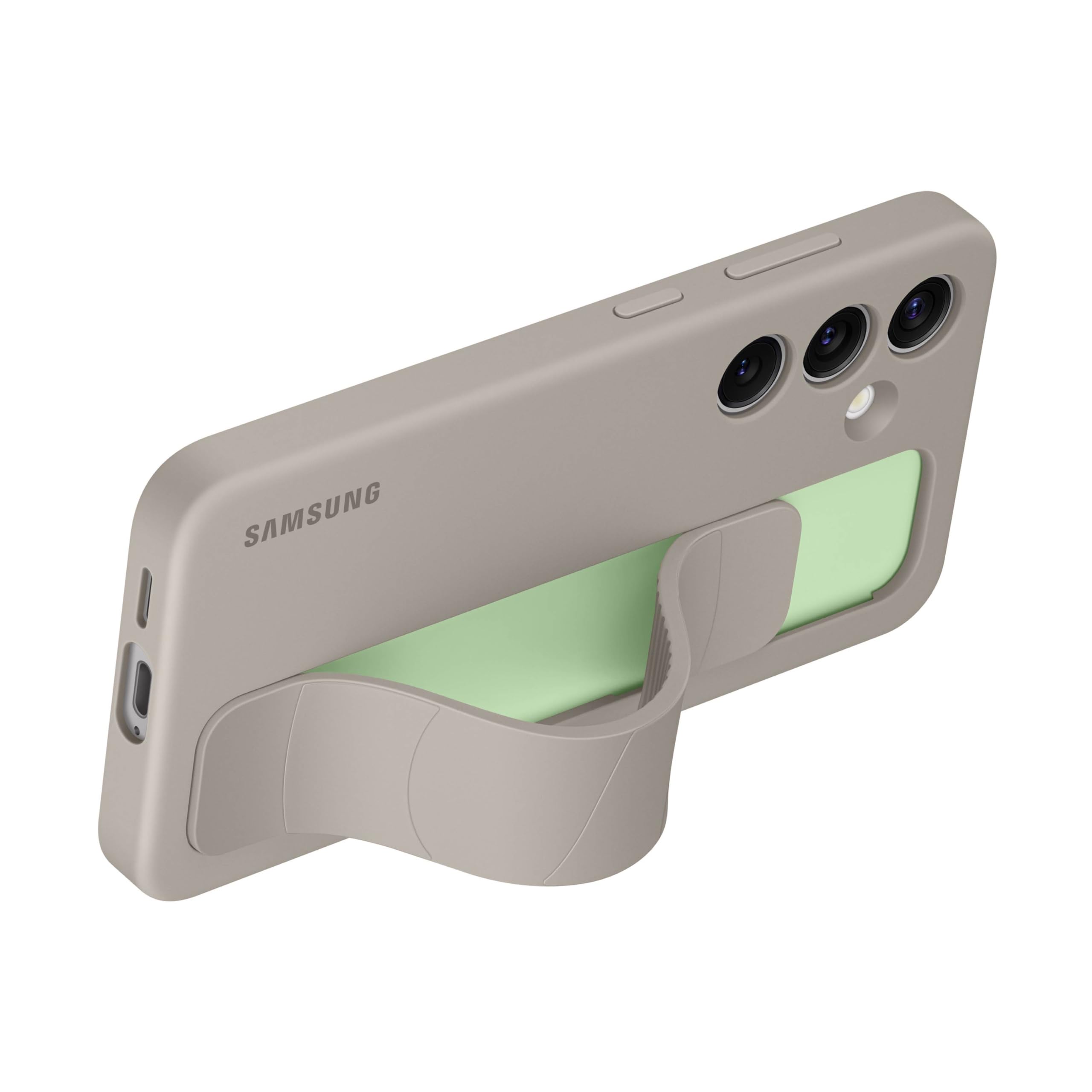 Foto 5 pulgar | Funda Para Teléfono Samsung Galaxy S24 Standing Grip Silicone Taupe - Venta Internacional.