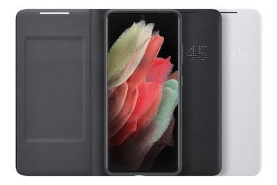 Foto 5 | Funda Tipo Cartera Para Samsung Galaxy S21 Ultra Led, Color Gris - Venta Internacional.