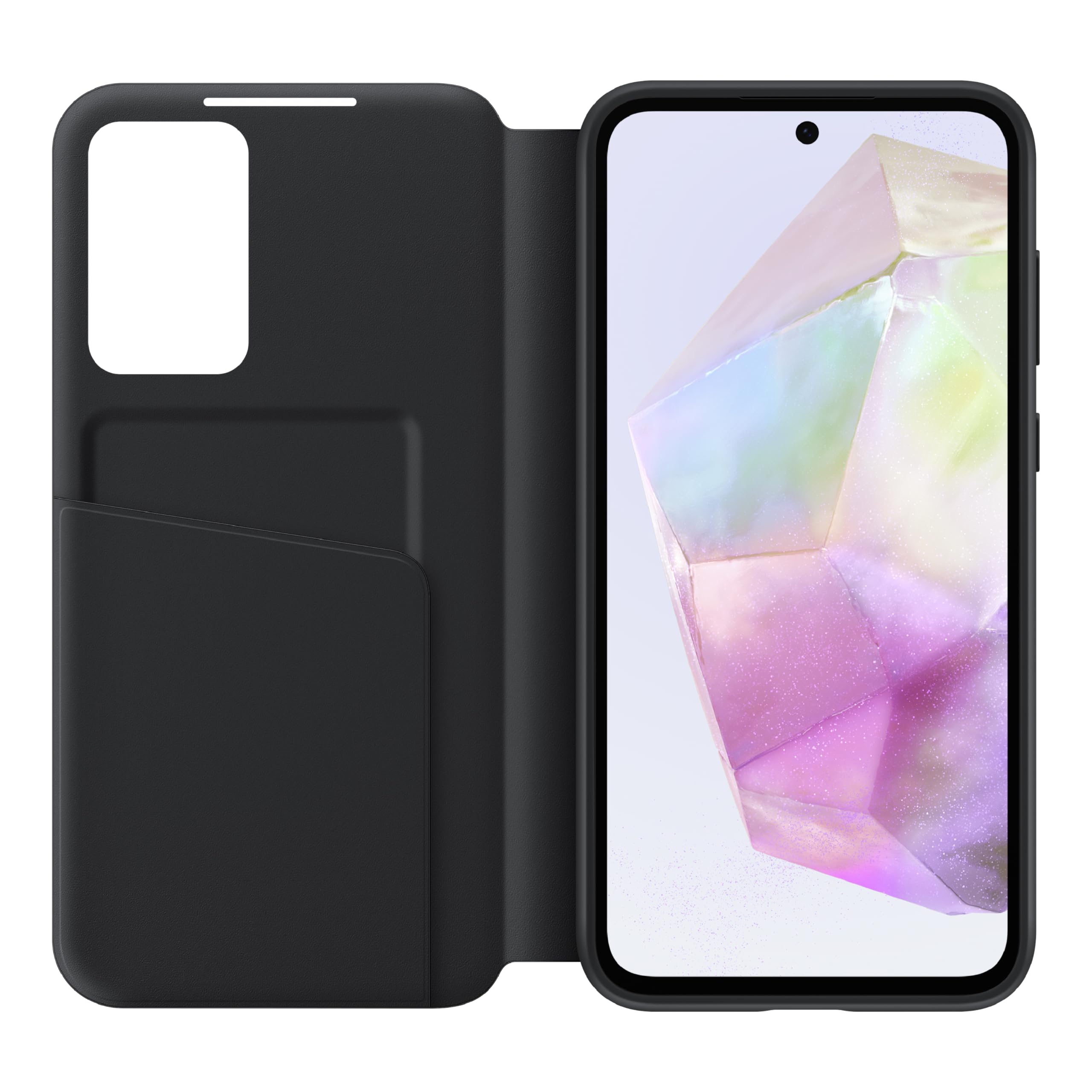 Foto 4 pulgar | Funda Para Teléfono Samsung Galaxy A35 5g S-view Wallet Negra - Venta Internacional.