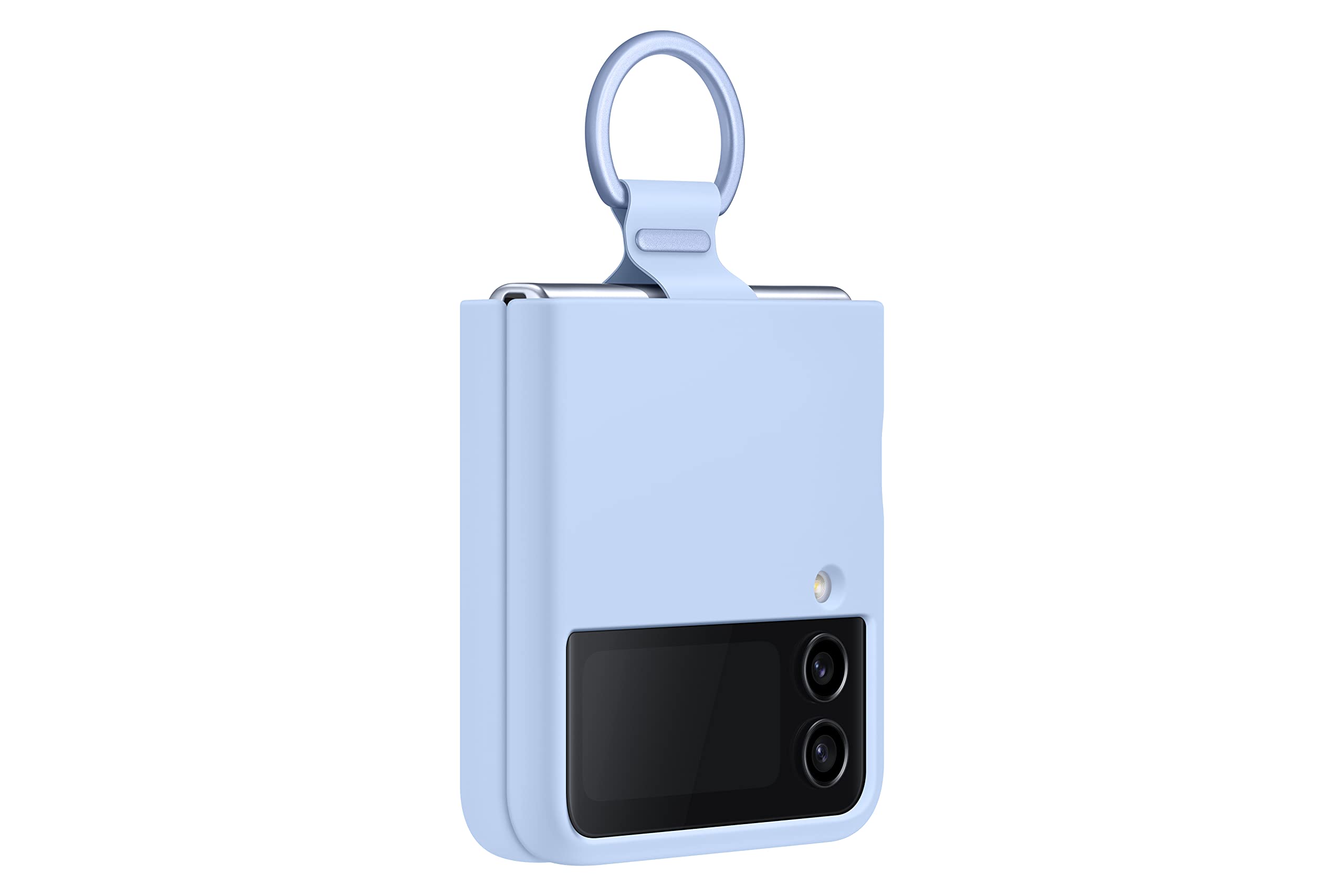 Foto 3 pulgar | Funda Para Teléfono Samsung Galaxy Z Flip4 De Silicona Con Anillo Azul - Venta Internacional.