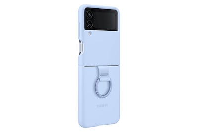 Foto 4 | Funda Para Teléfono Samsung Galaxy Z Flip4 De Silicona Con Anillo Azul - Venta Internacional.