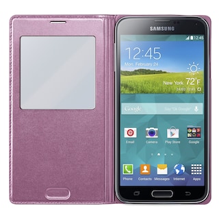 Foto 2 | Funda Tipo Folio Para Samsung Galaxy S5 S View, Color Rosa - Venta Internacional.