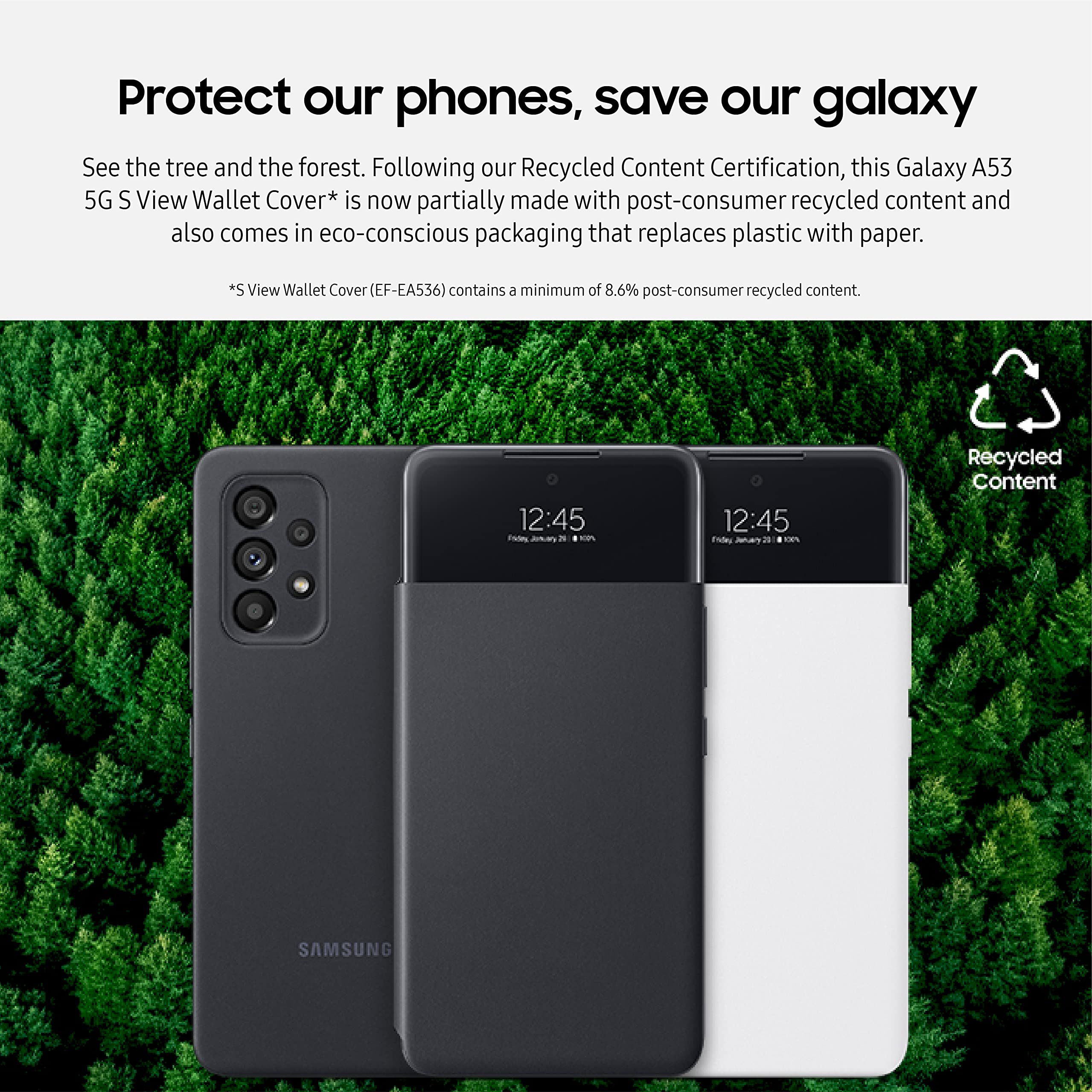 Foto 8 pulgar | Funda Para Teléfono Samsung Galaxy A53 5g Smart S View Wallet Negra - Venta Internacional.