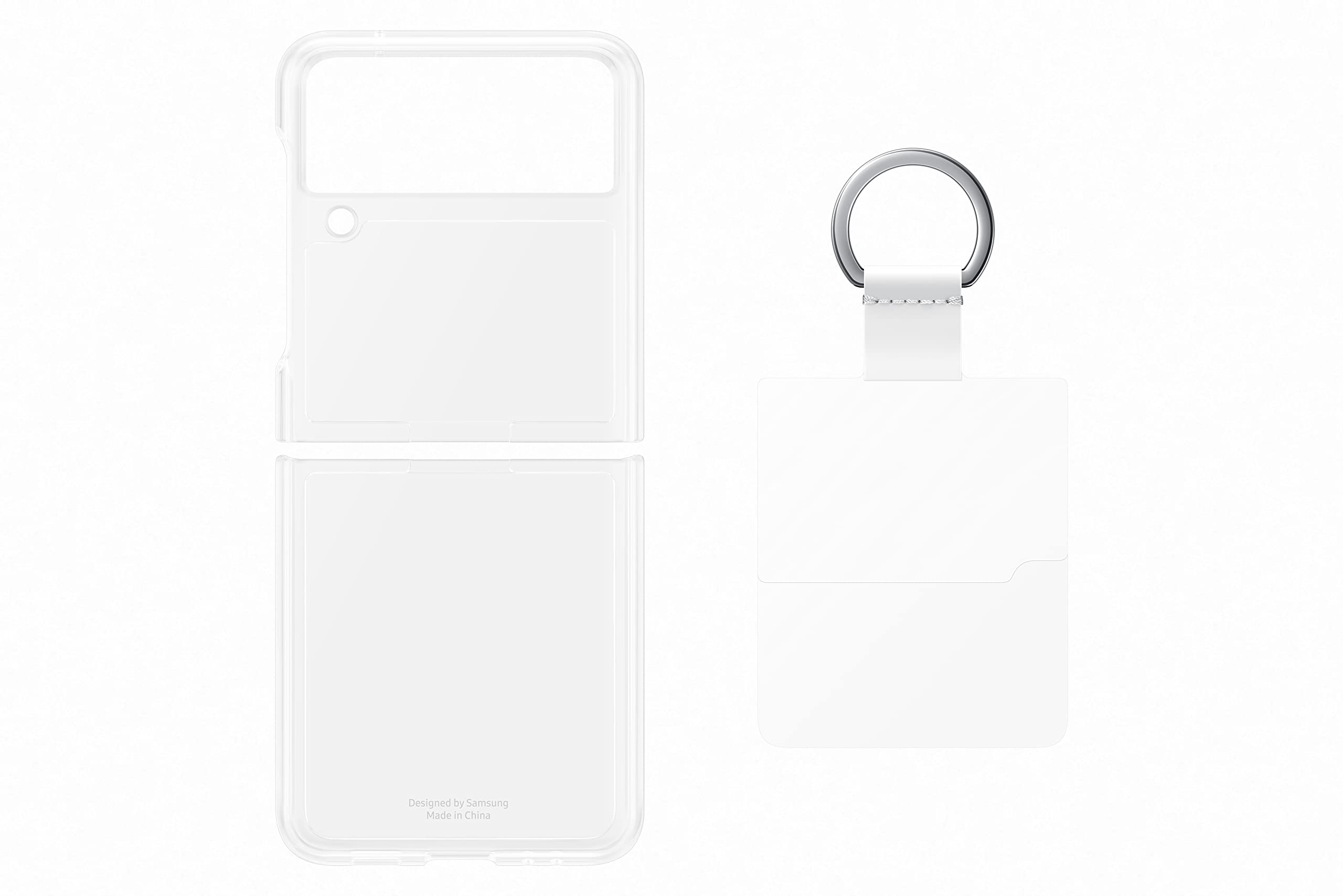 Foto 4 pulgar | Funda Transparente Para Samsung Galaxy Z Flip3 Con Anillo, De Plástico - Venta Internacional.