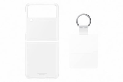 Foto 3 | Funda Transparente Para Samsung Galaxy Z Flip3 Con Anillo, De Plástico - Venta Internacional.