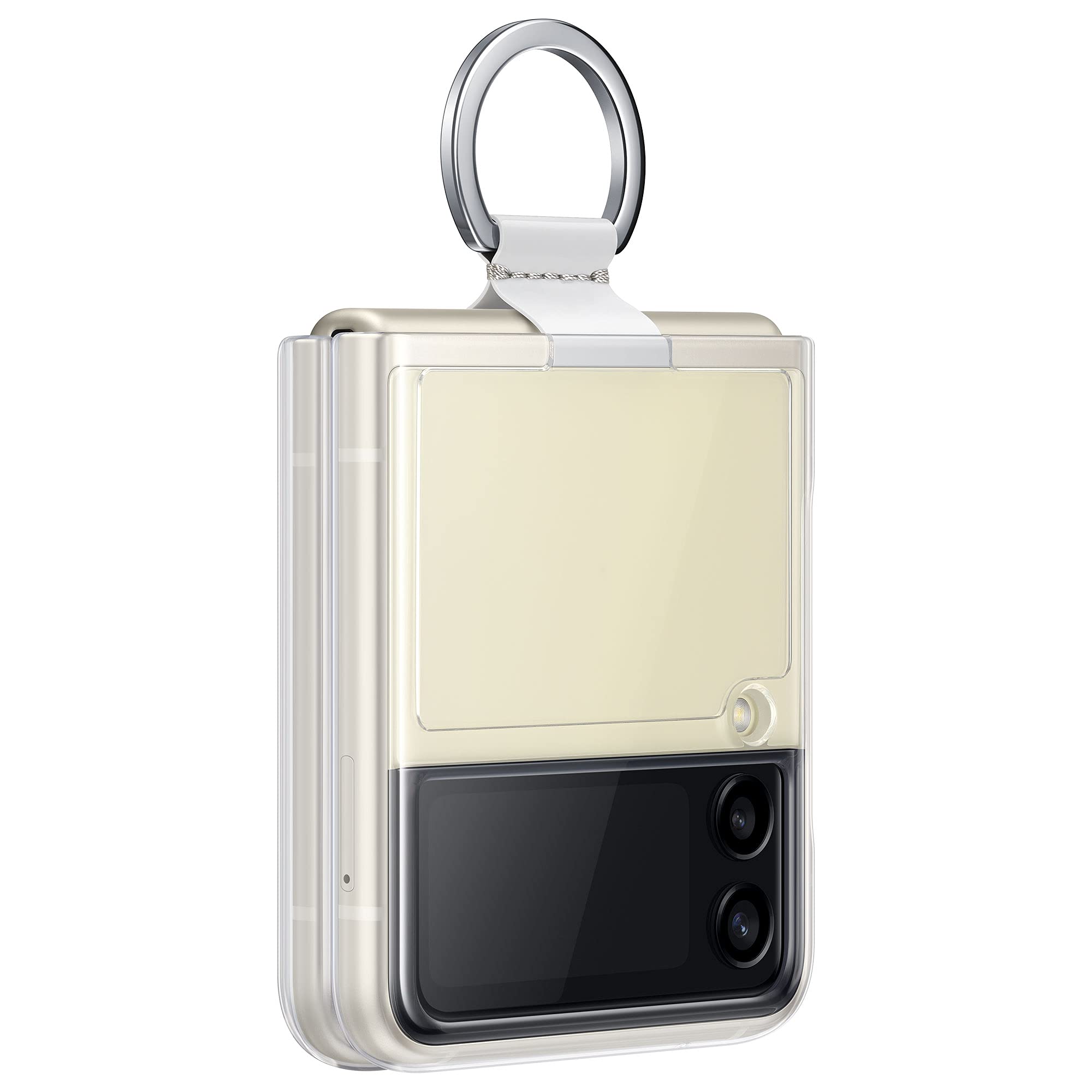 Foto 5 pulgar | Funda Transparente Para Samsung Galaxy Z Flip3 Con Anillo, De Plástico - Venta Internacional.