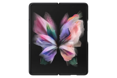 Foto 2 | Funda De Piel Oficial Para Samsung Galaxy Z Fold3, Color Negro - Venta Internacional.