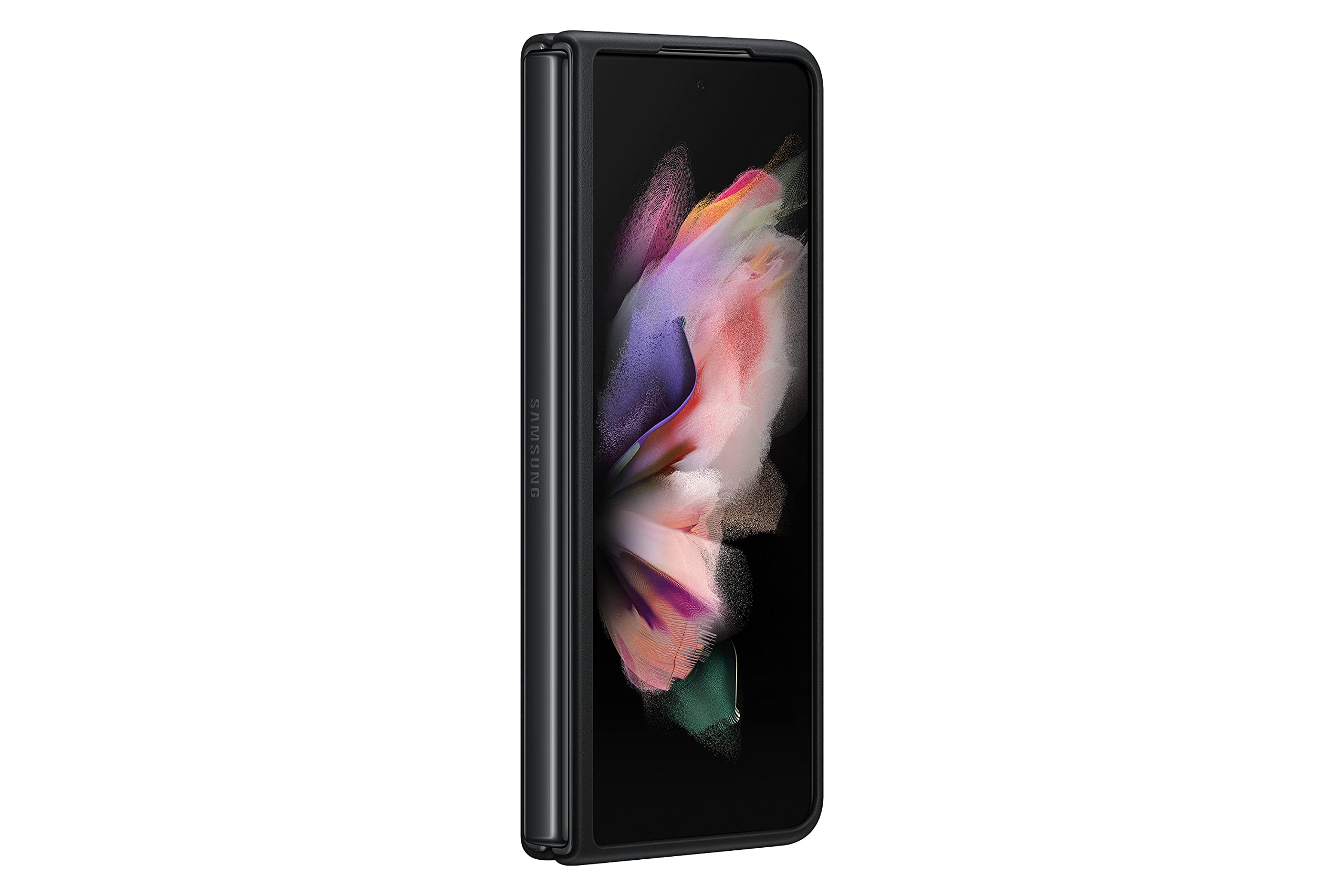 Foto 3 | Funda De Piel Oficial Para Samsung Galaxy Z Fold3, Color Negro - Venta Internacional.