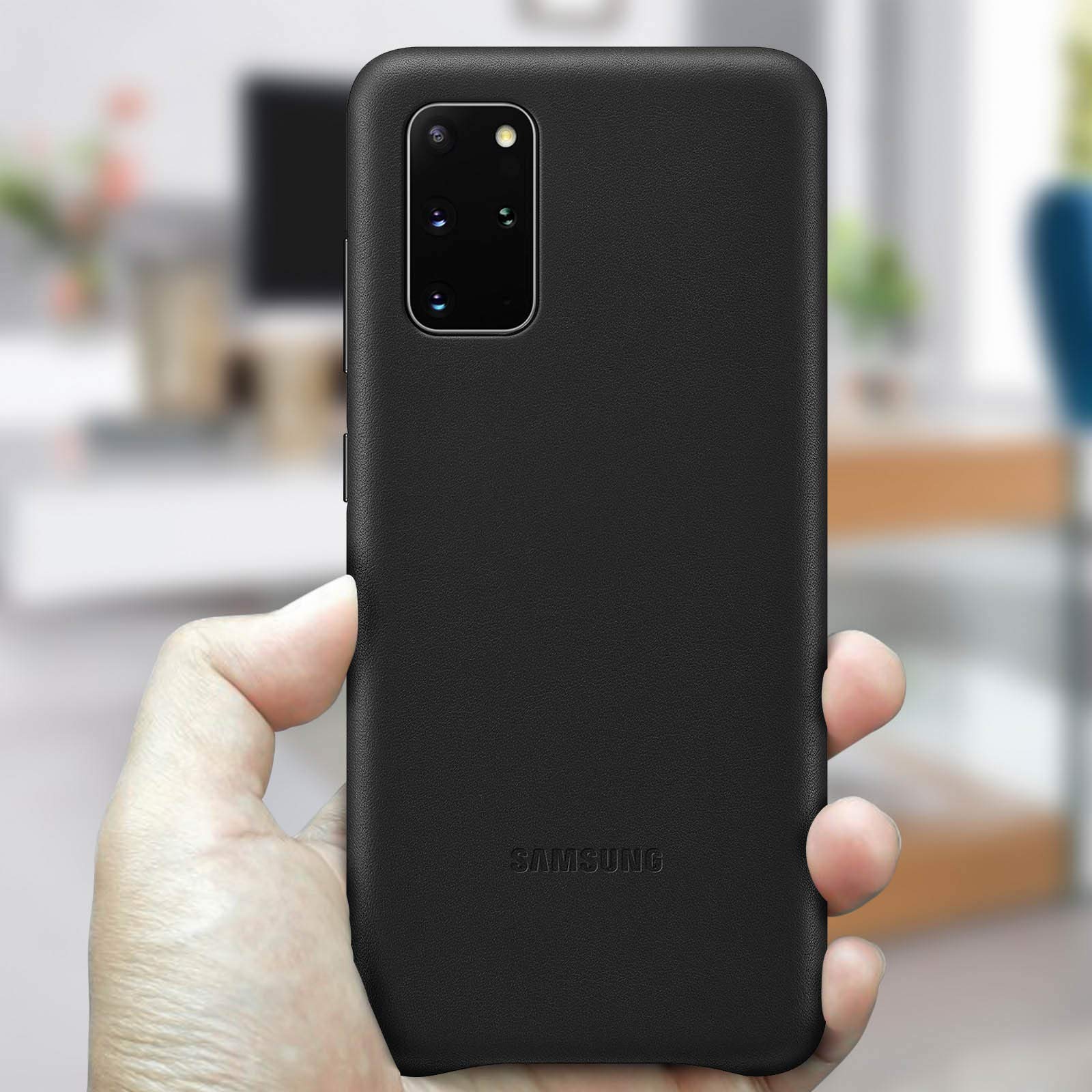 Foto 3 pulgar | Funda De Piel Negra Para Samsung Galaxy S20+ 5g - Venta Internacional.