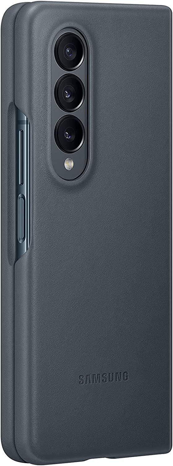 Foto 4 pulgar | Funda De Piel Para Samsung Galaxy Z Fold 4, Color Gris Y Verde - Venta Internacional.