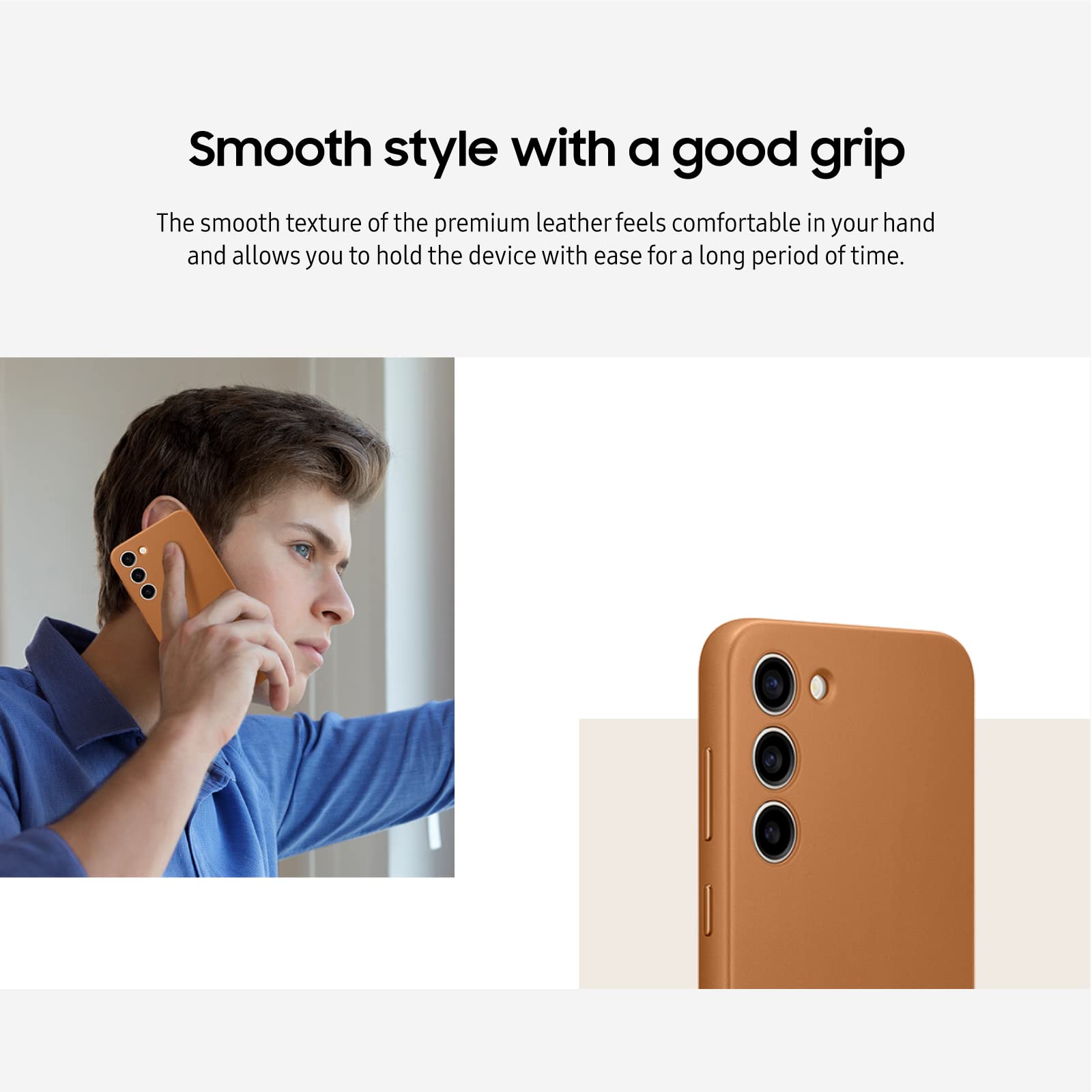 Foto 2 | Funda Para Teléfono Samsung Galaxy S23 De Piel Con Parte Delantera Y Trasera Negra - Venta Internacional.