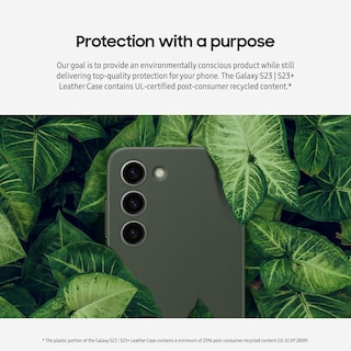 Foto 3 | Funda Para Teléfono Samsung Galaxy S23 De Piel Con Parte Delantera Y Trasera Negra - Venta Internacional.