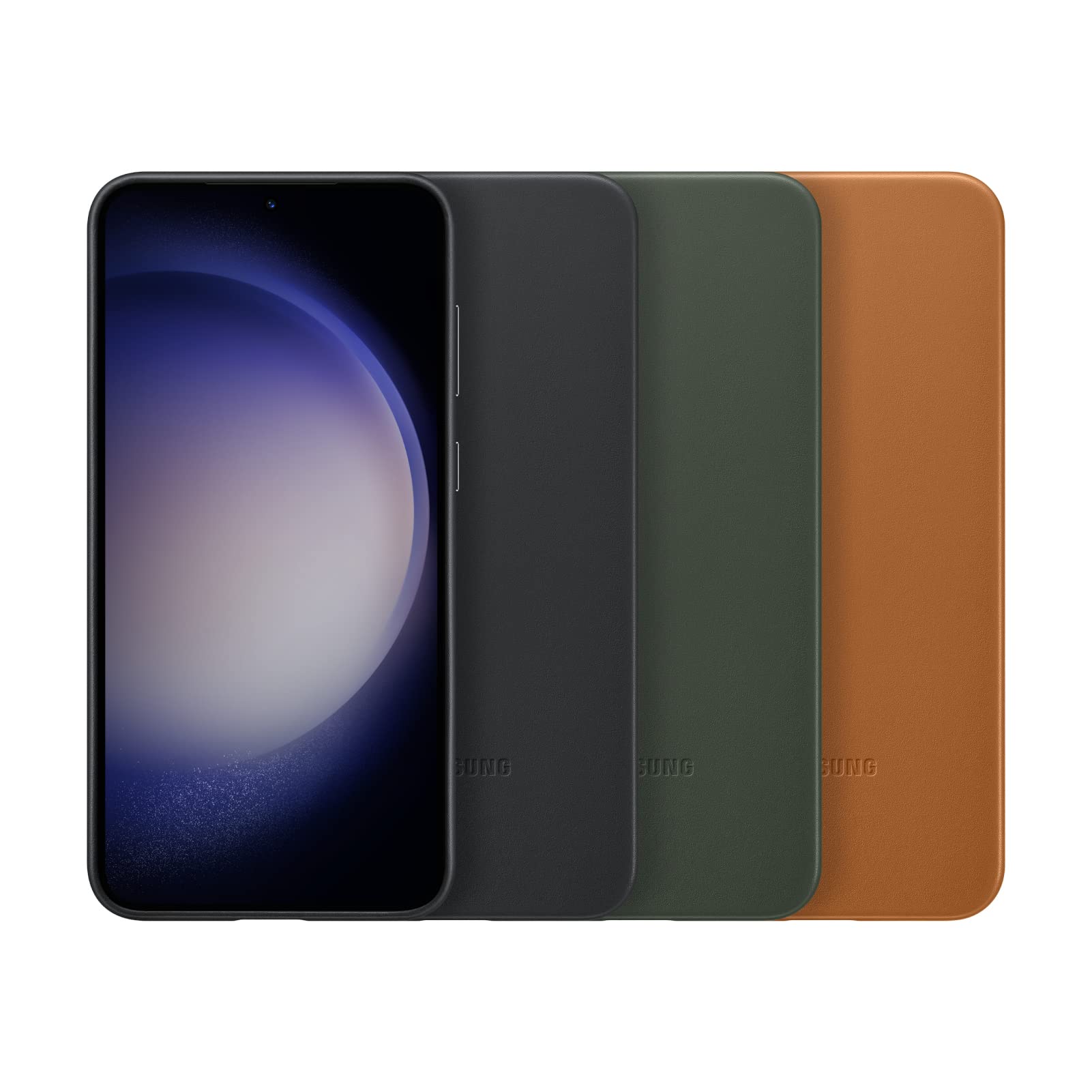Foto 6 | Funda Para Teléfono Samsung Galaxy S23 De Piel Con Parte Delantera Y Trasera Negra - Venta Internacional.