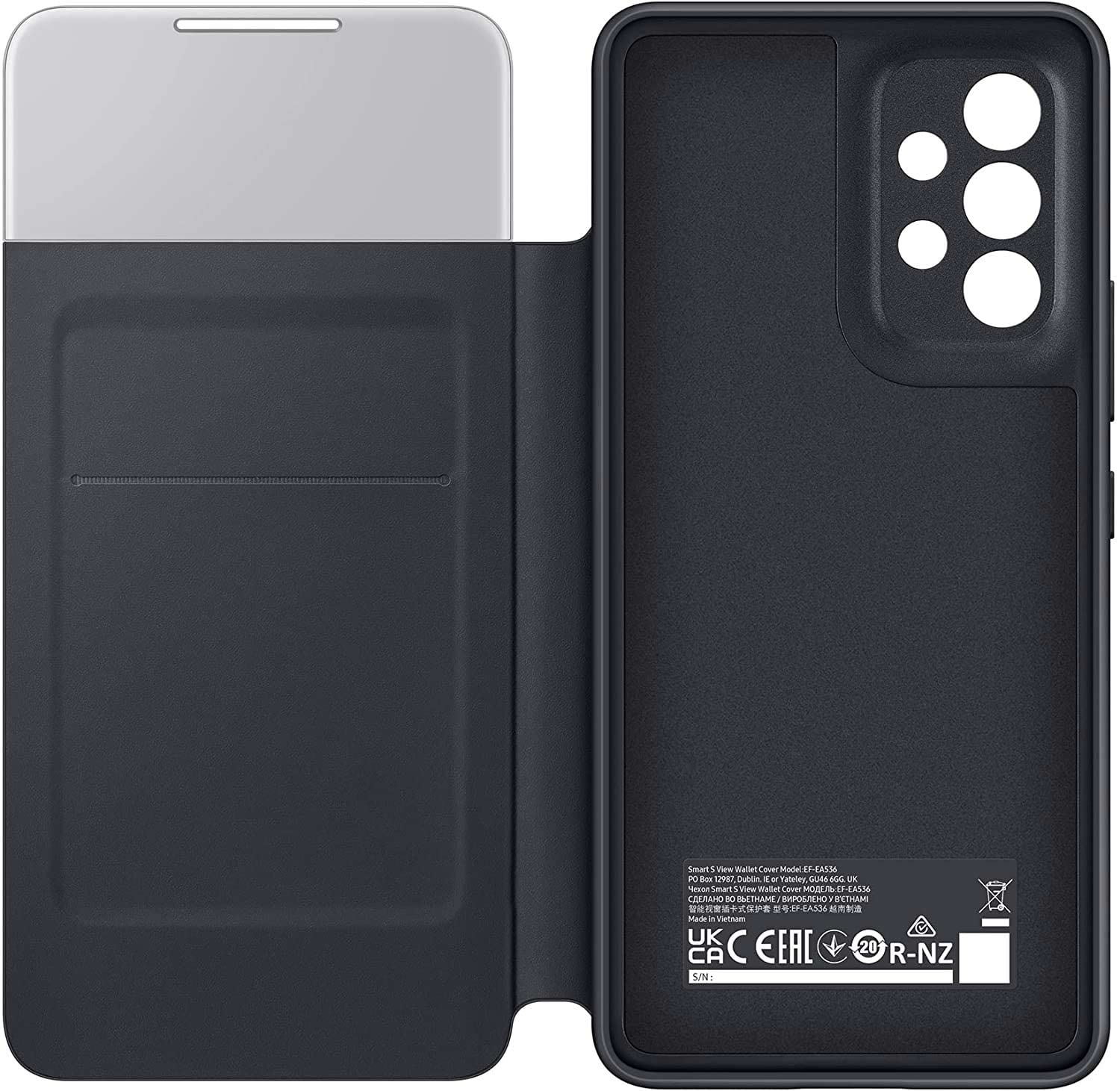 Funda Smart Clear View Para Samsung Galaxy A53 5g, Negra - Venta Internacional.