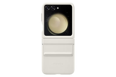 Foto 1 | Funda De Piel Ecológica Con Solapa Para Samsung Galaxy Z Flip5, Color Crema - Venta Internacional.