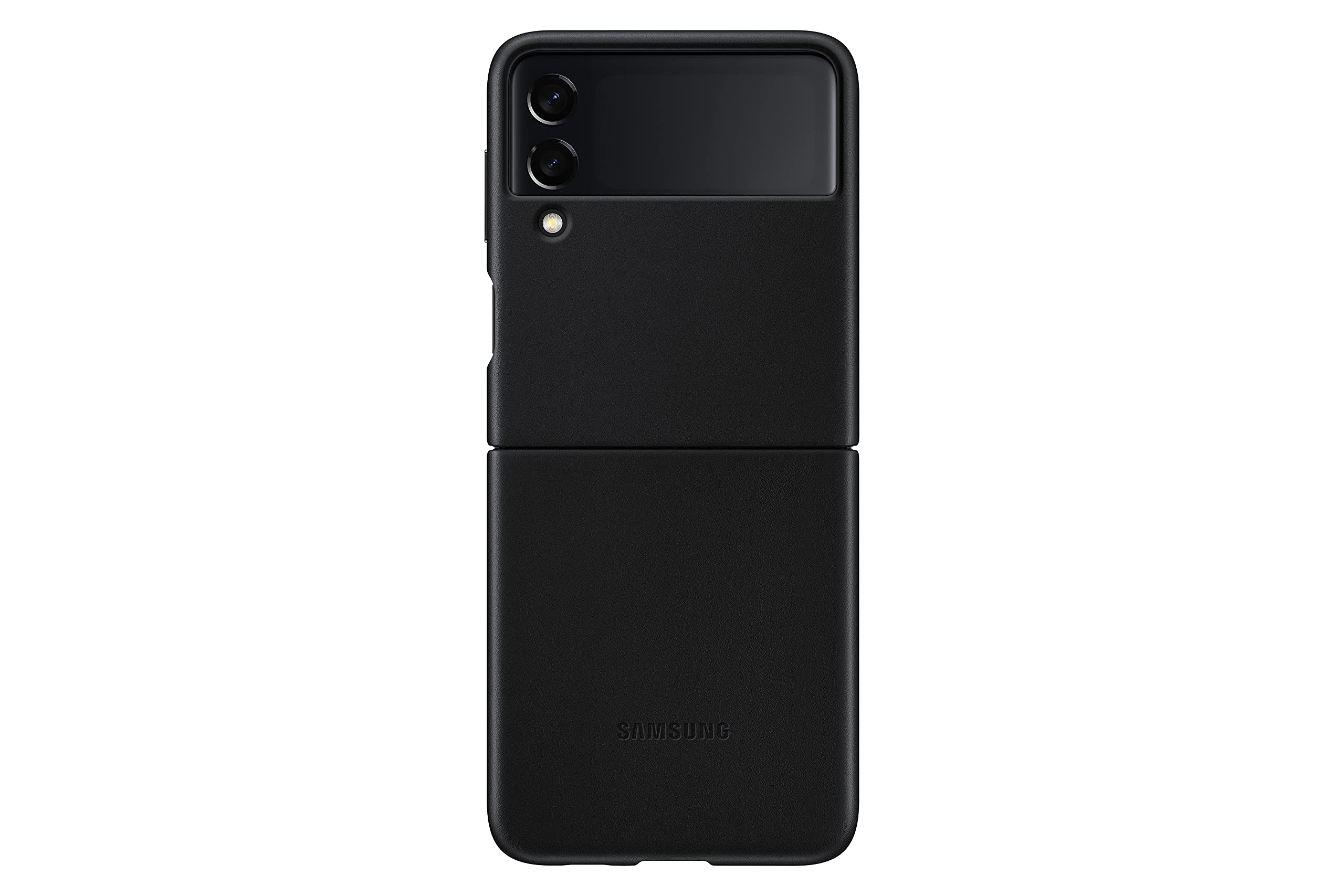Foto 2 pulgar | Funda Para Teléfono Samsung Galaxy Z Flip 3 De Piel Negra - Venta Internacional.