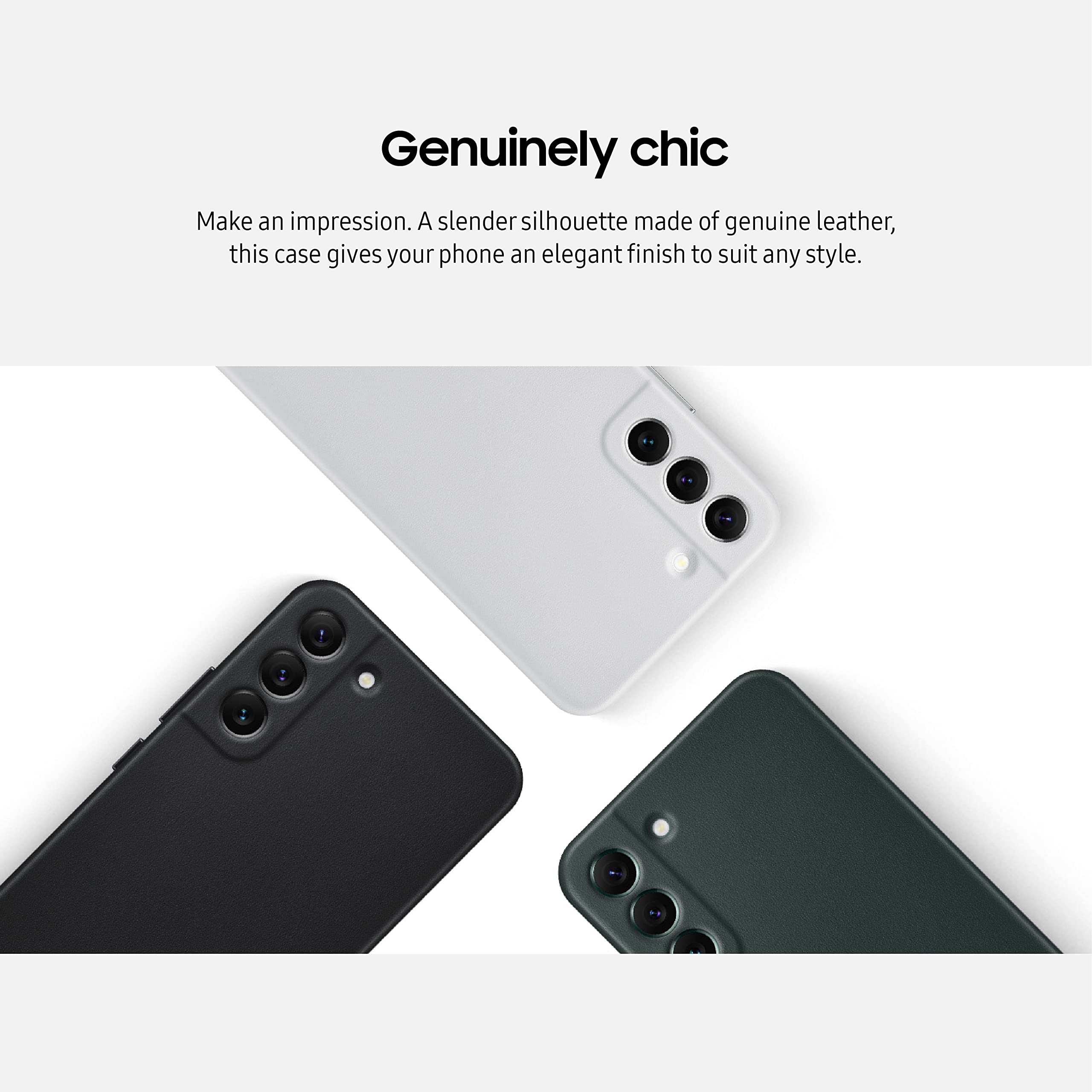 Foto 7 pulgar | Funda De Piel Para Samsung Galaxy S22, Color Gris Claro - Venta Internacional.