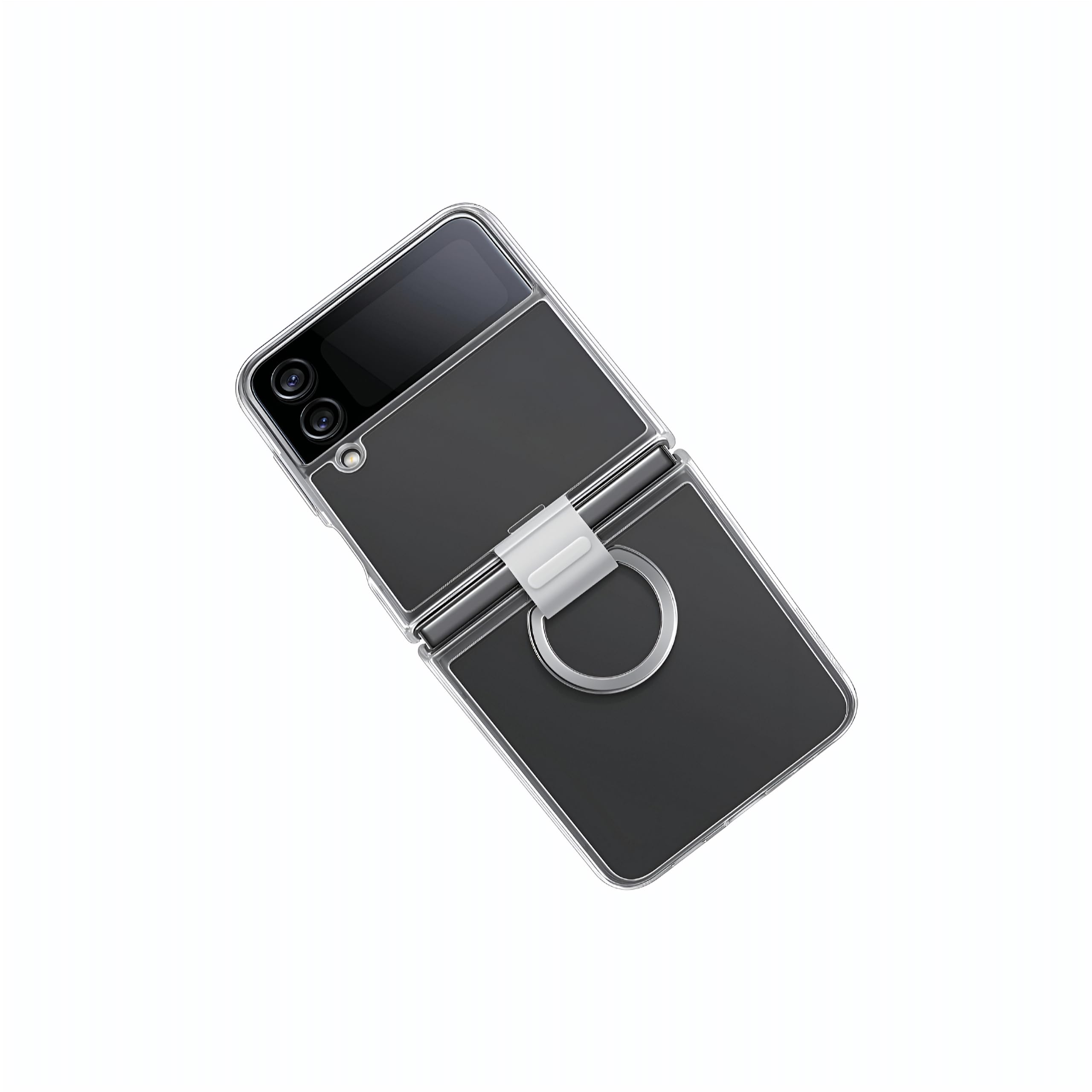 Foto 4 pulgar | Funda Para Teléfono Samsung Galaxy Z Flip 4 Transparente Con Anillo Y Cubierta Transparente - Venta Internacional.