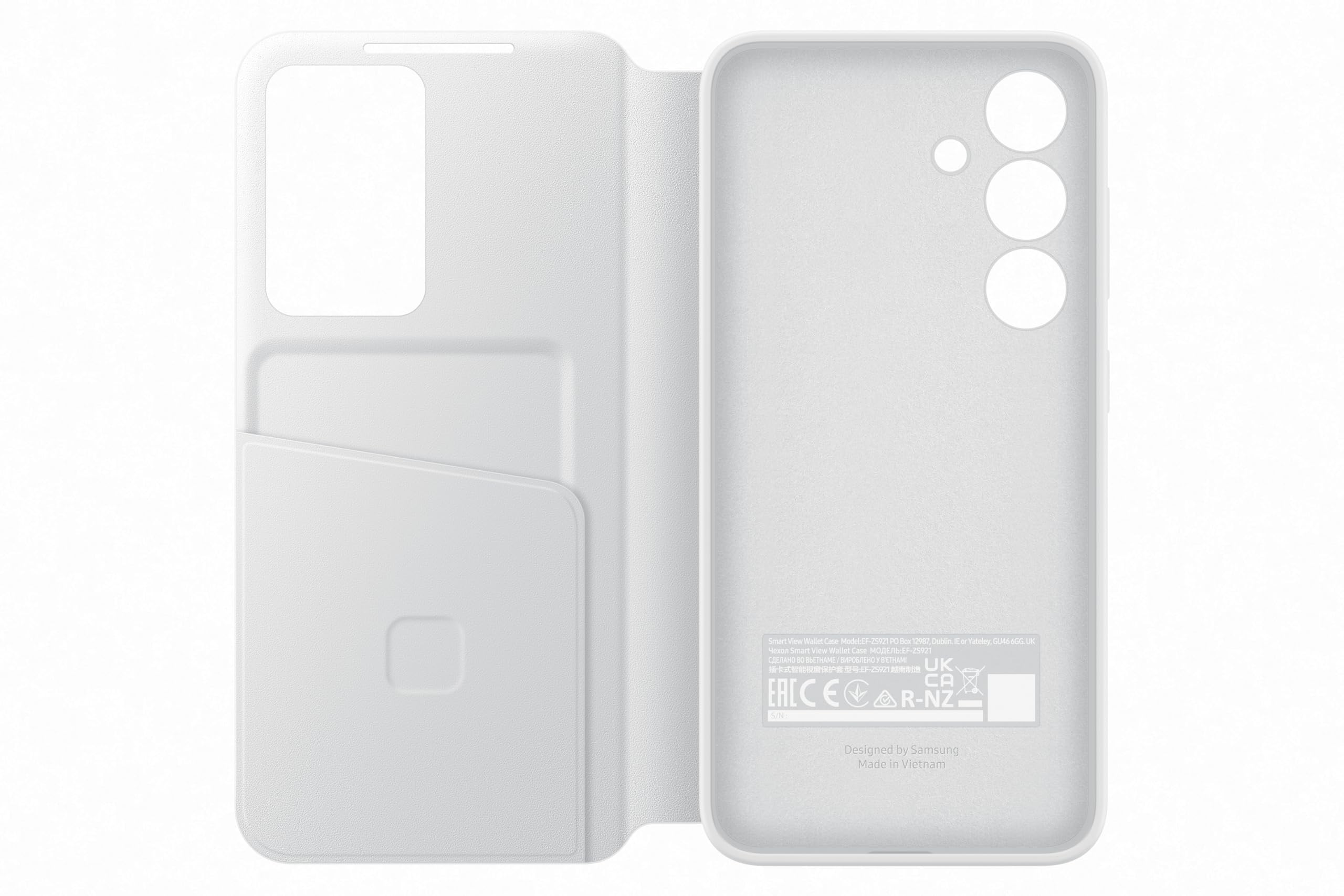 Foto 5 pulgar | Funda Smart View Wallet Para Samsung Galaxy S24, Color Blanco - Venta Internacional.