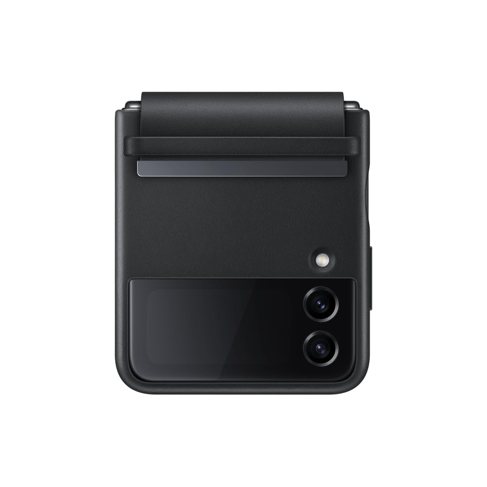 Foto 2 pulgar | Funda De Piel Negra Oficial Para Samsung Galaxy Z Flip4 - Venta Internacional.