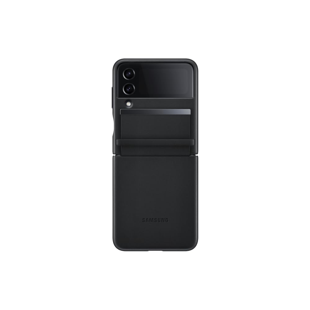 Foto 3 pulgar | Funda De Piel Negra Oficial Para Samsung Galaxy Z Flip4 - Venta Internacional.