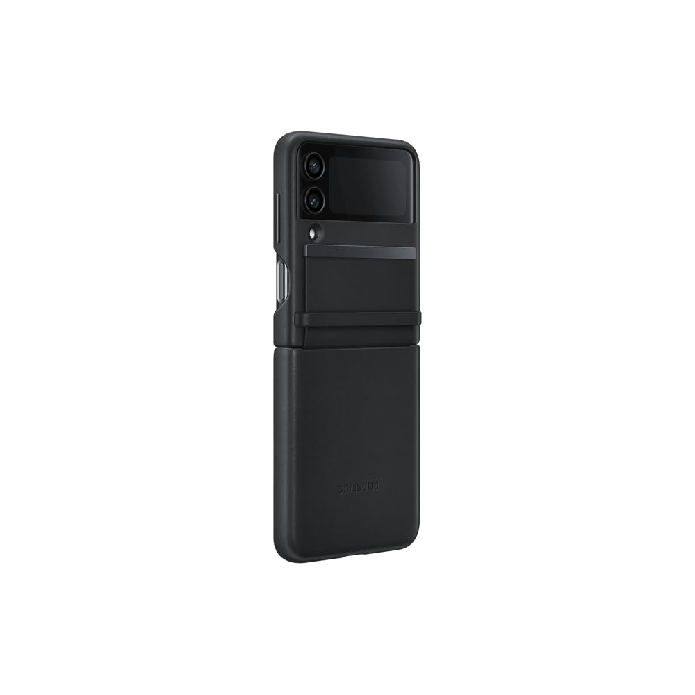 Foto 5 pulgar | Funda De Piel Negra Oficial Para Samsung Galaxy Z Flip4 - Venta Internacional.