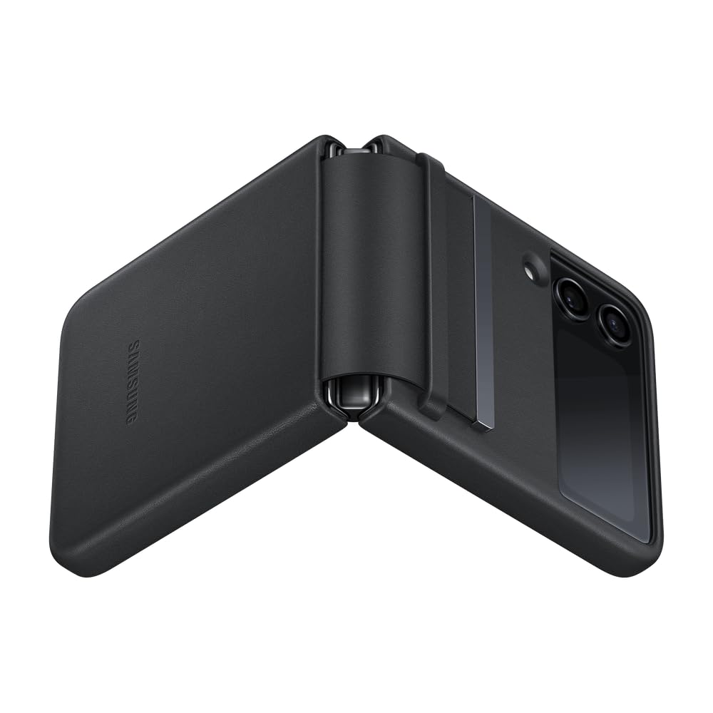 Foto 6 pulgar | Funda De Piel Negra Oficial Para Samsung Galaxy Z Flip4 - Venta Internacional.