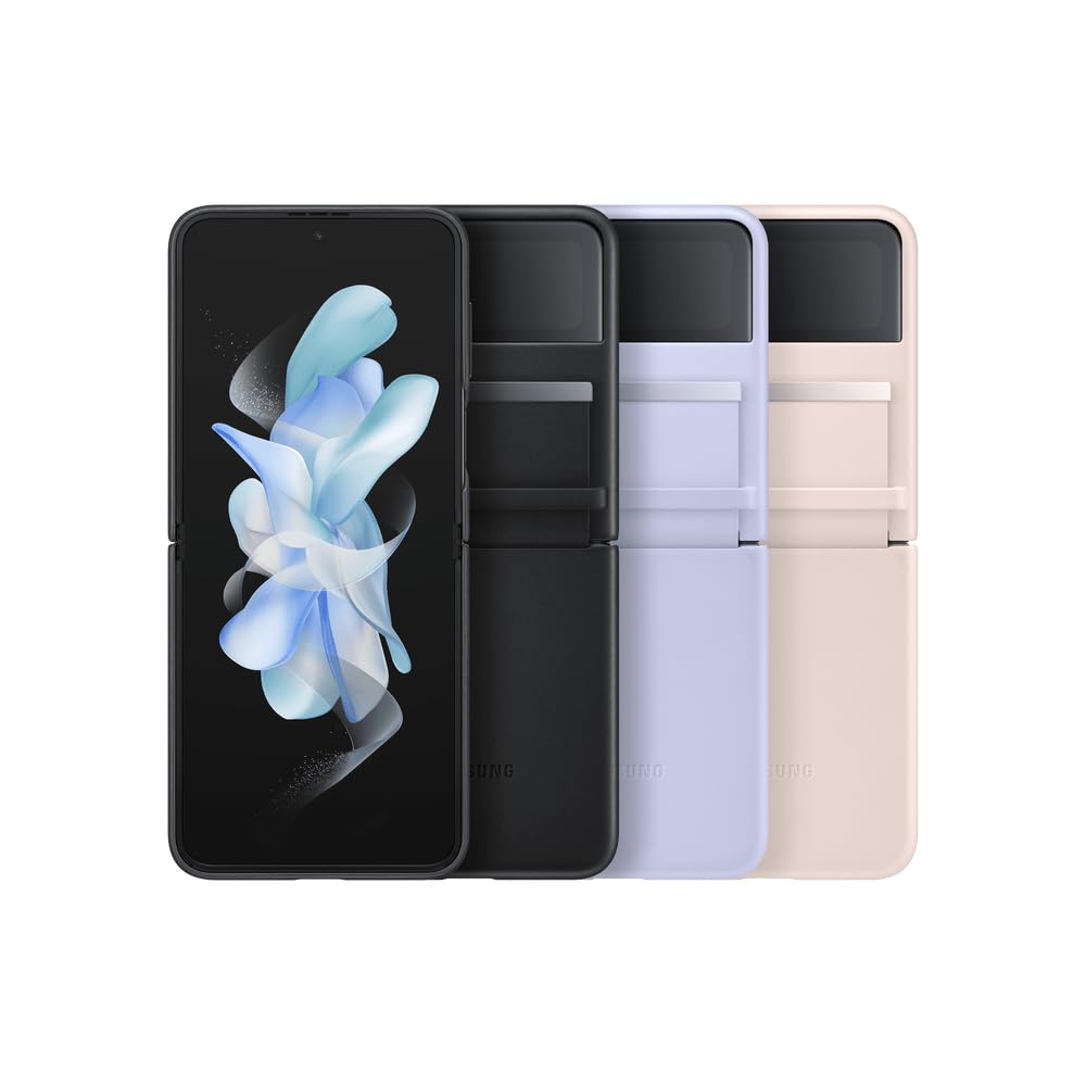 Foto 8 pulgar | Funda De Piel Negra Oficial Para Samsung Galaxy Z Flip4 - Venta Internacional.