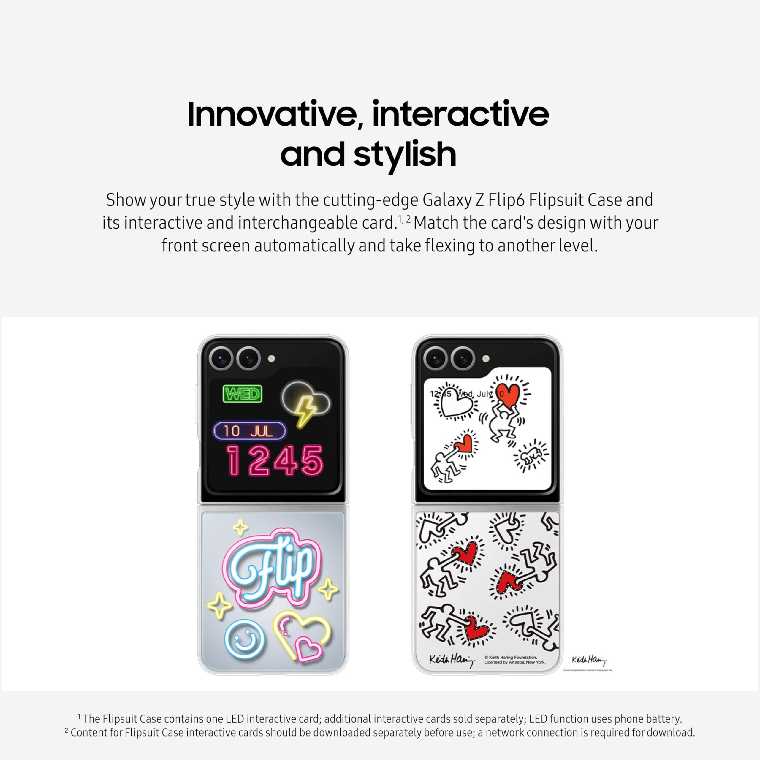Foto 3 | Funda Para Teléfono Samsung Galaxy Z Flip 6 Flipsuit Con Led Blanca - Venta Internacional.