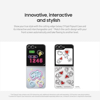 Foto 3 | Funda Para Teléfono Samsung Galaxy Z Flip 6 Flipsuit Con Led Blanca - Venta Internacional.