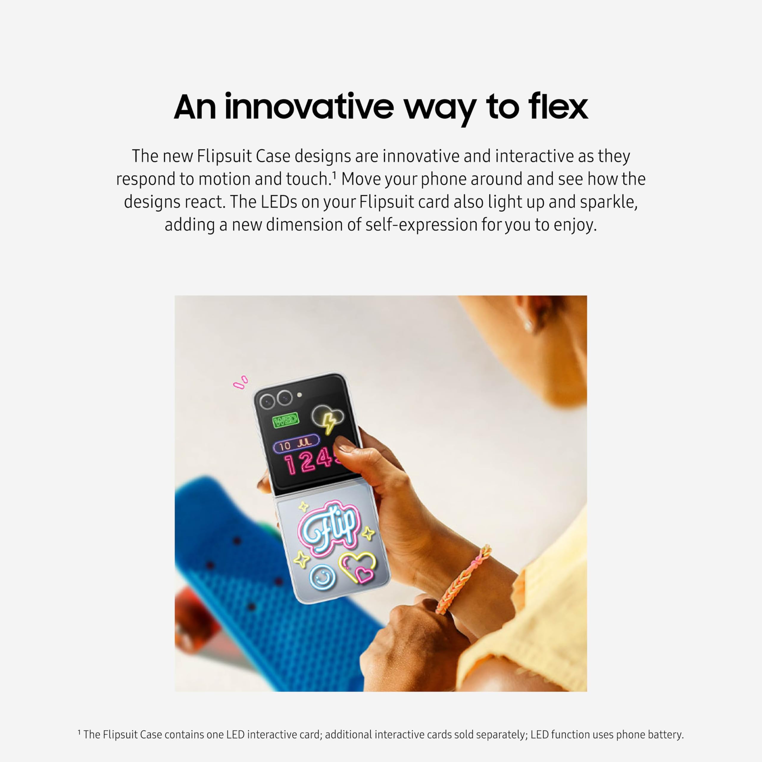Foto 5 pulgar | Funda Para Teléfono Samsung Galaxy Z Flip 6 Flipsuit Con Led Blanca - Venta Internacional.