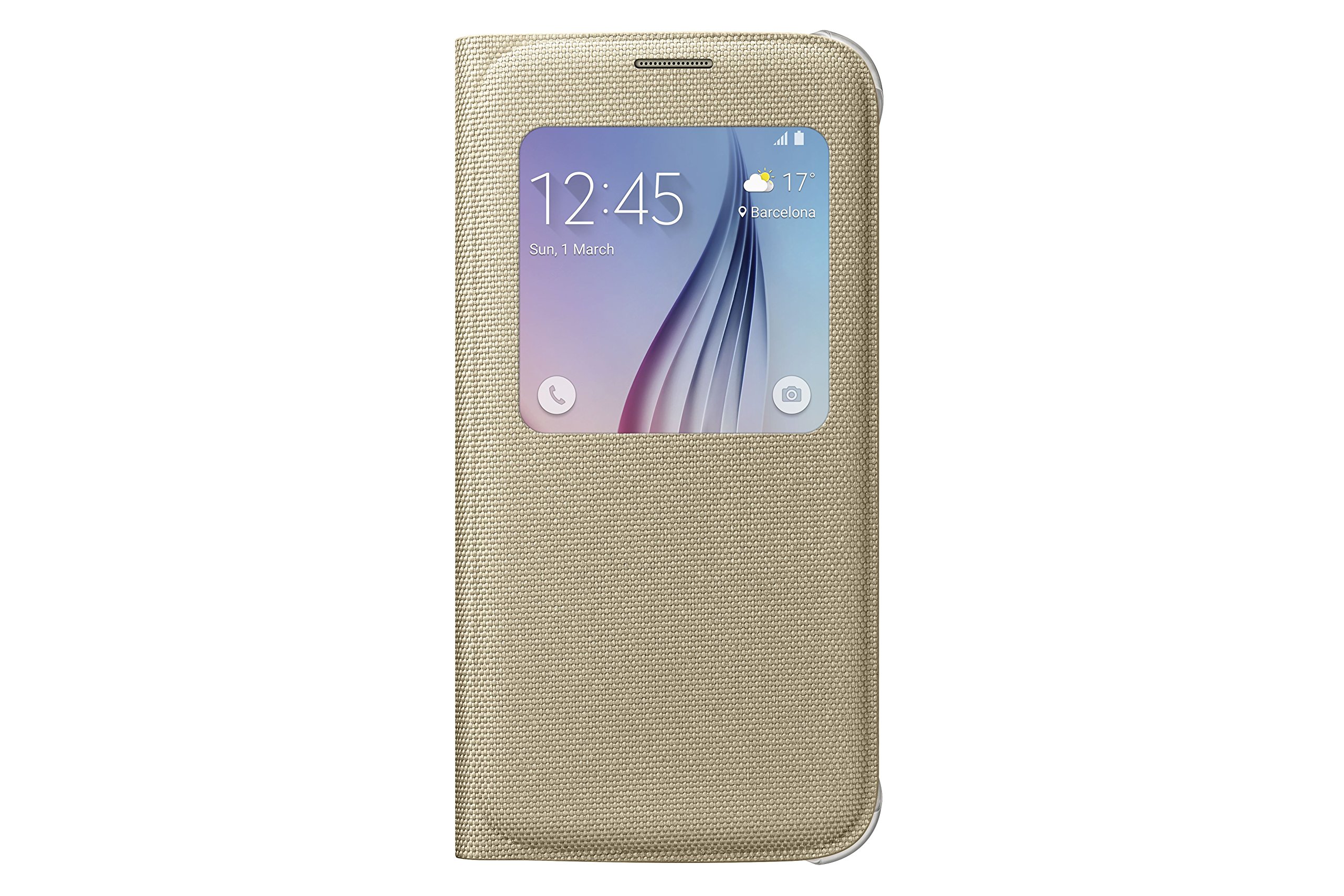 Funda Con Tapa Samsung S-view Para Samsung Galaxy S6, Color Dorado - Venta Internacional.