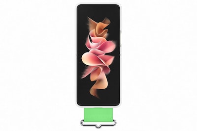 Foto 3 | Funda De Silicona Para Samsung Galaxy Z Flip3 Con Correa, Color Blanco - Venta Internacional.