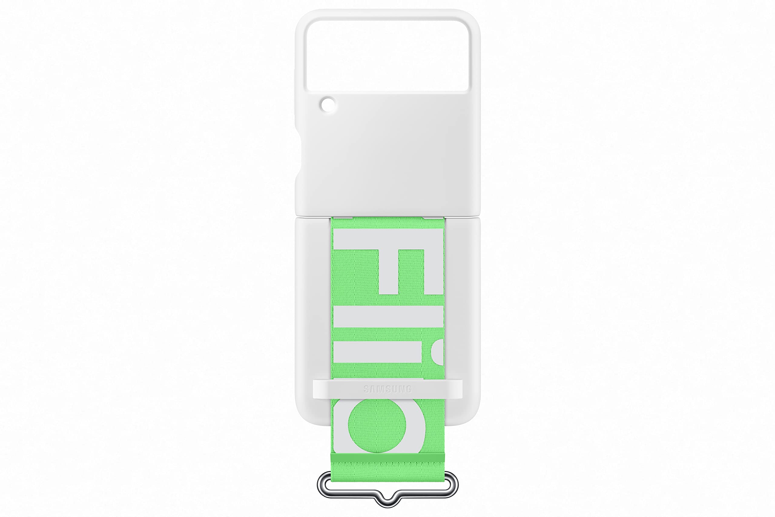 Foto 5 pulgar | Funda De Silicona Para Samsung Galaxy Z Flip3 Con Correa, Color Blanco - Venta Internacional.