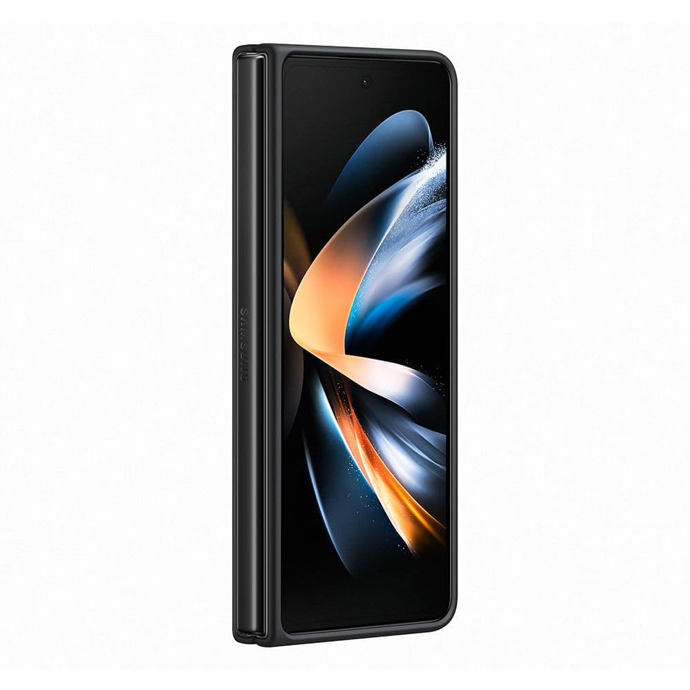 Foto 4 pulgar | Funda De Piel Negra Oficial Para Samsung Galaxy Z Fold4 - Venta Internacional.