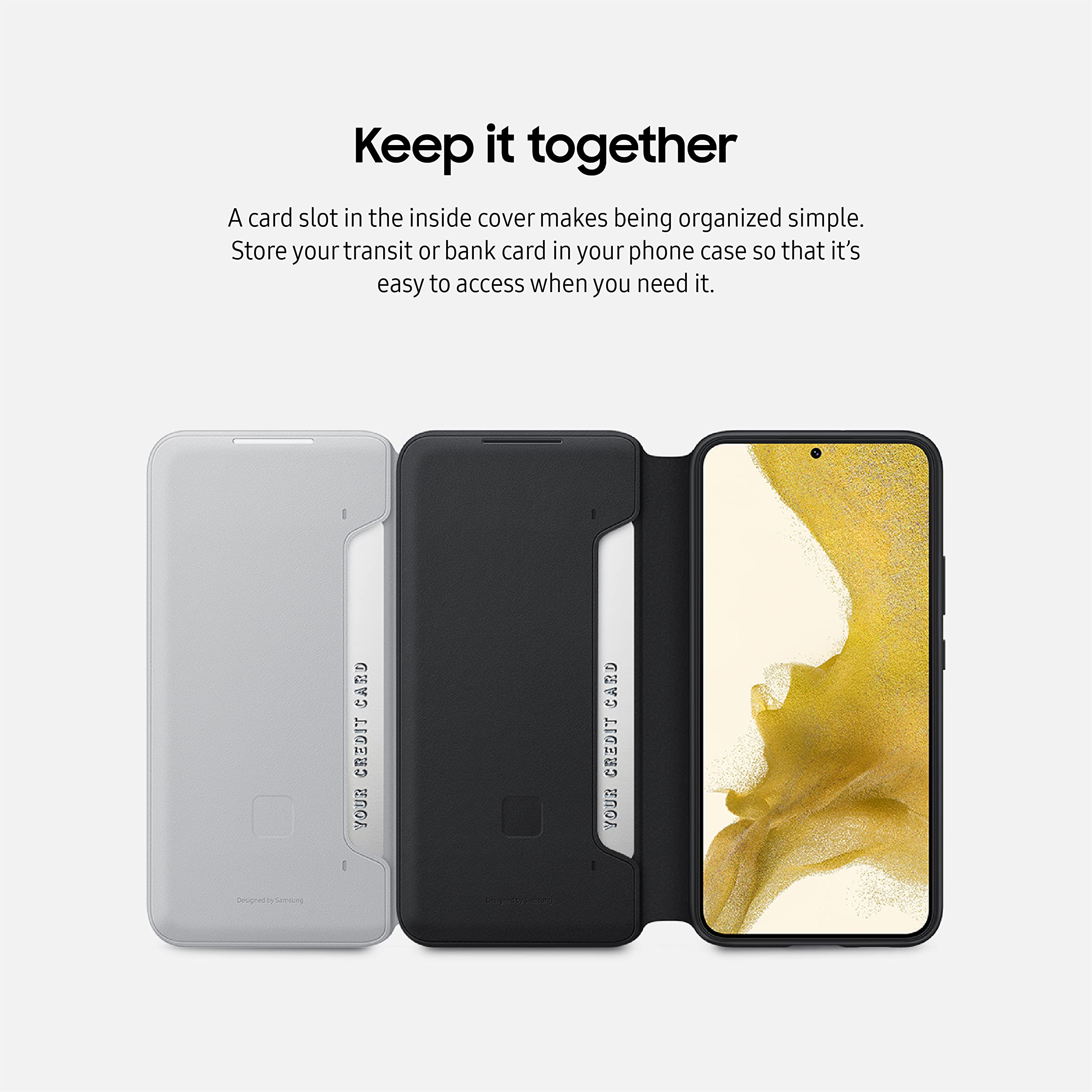 Foto 7 | Funda Para Teléfono Samsung Galaxy S22+ Led View Cover, Gris Claro - Venta Internacional.