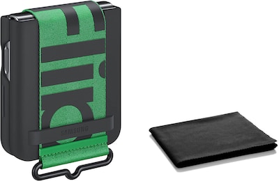 Foto 2 | Funda De Silicona Para Samsung Galaxy Z Flip 4 Con Correa Negra - Venta Internacional.