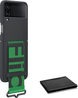 Foto 3 | Funda De Silicona Para Samsung Galaxy Z Flip 4 Con Correa Negra - Venta Internacional.