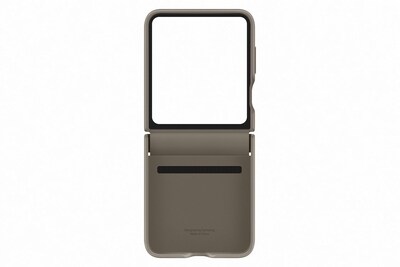 Foto 4 | Funda Samsung Galaxy Con Solapa Oficial De Piel Ecológica Z Flip5 Etoupe - Venta Internacional.