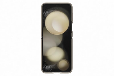 Foto 5 | Funda Samsung Galaxy Con Solapa Oficial De Piel Ecológica Z Flip5 Etoupe - Venta Internacional.