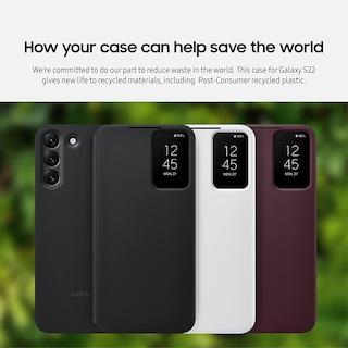 Foto 5 | Funda Para Teléfono Samsung Galaxy S22 S-view Flip Cover Negra - Venta Internacional.
