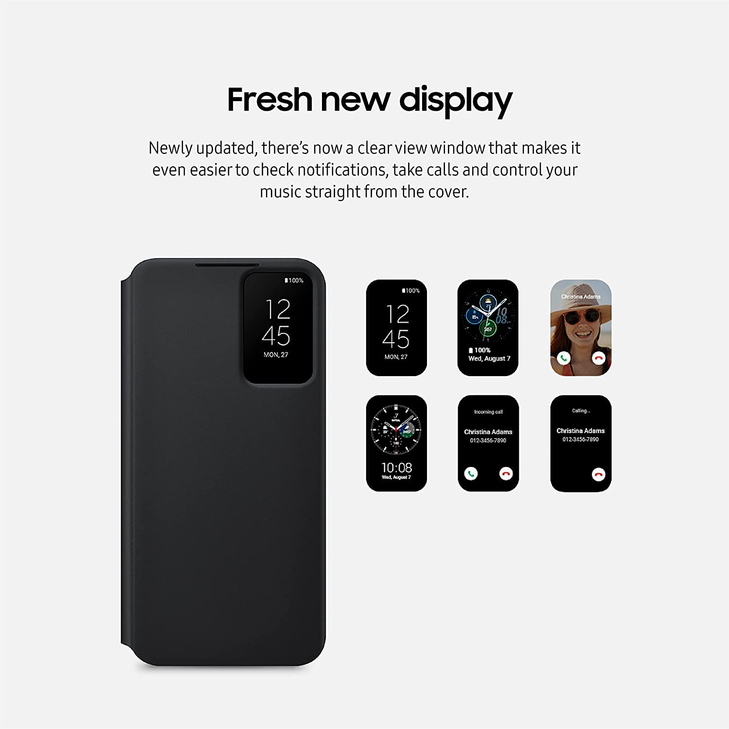 Foto 7 pulgar | Funda Para Teléfono Samsung Galaxy S22 S-view Flip Cover Negra - Venta Internacional.
