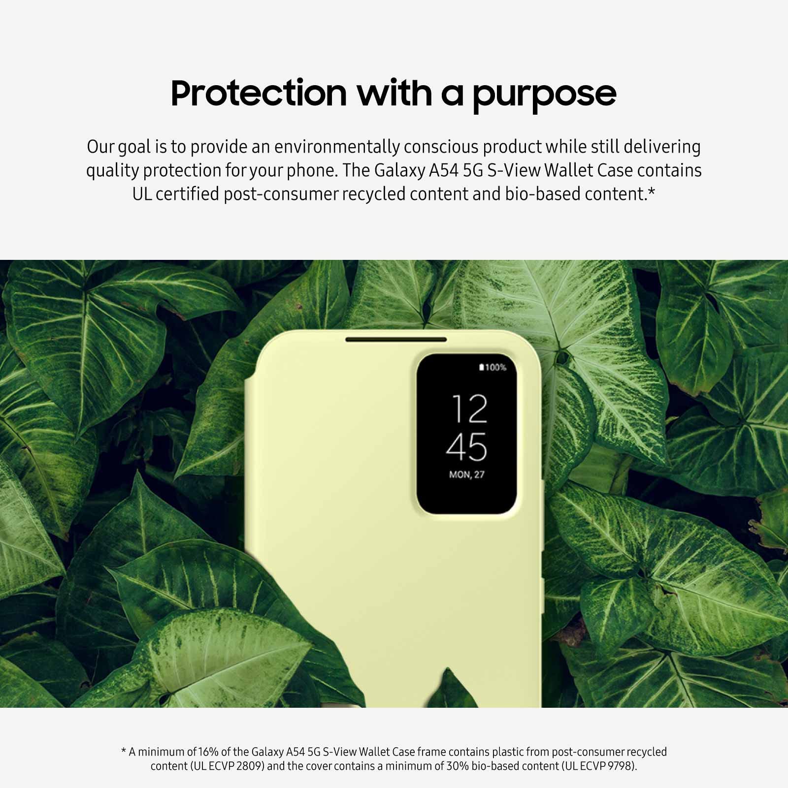 Foto 3 pulgar | Funda Para Teléfono Samsung Galaxy A54 5g S-view Wallet Negra - Venta Internacional.