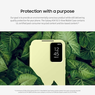 Foto 2 | Funda Para Teléfono Samsung Galaxy A54 5g S-view Wallet Negra - Venta Internacional.