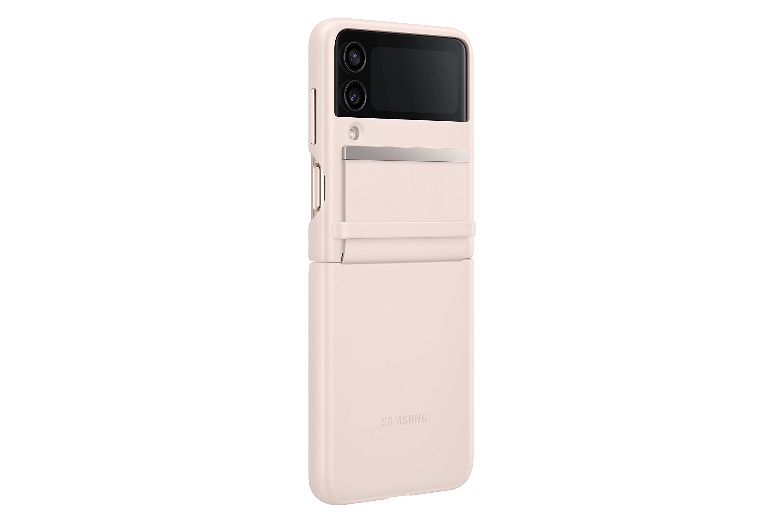 Foto 3 pulgar | Funda De Piel Con Solapa Para Samsung Galaxy Z Flip4, Color Melocotón - Venta Internacional.