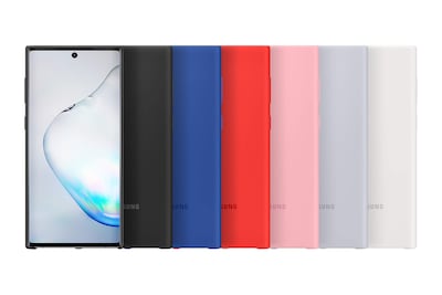 Foto 5 | Funda Protectora Trasera De Silicona Para Samsung Galaxy Note10, Azul - Venta Internacional.