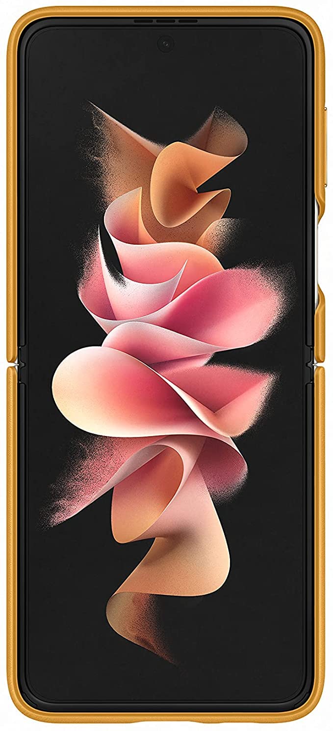 Foto 4 pulgar | Funda De Piel Para Samsung Galaxy Z Flip 3, Color Mostaza - Venta Internacional.