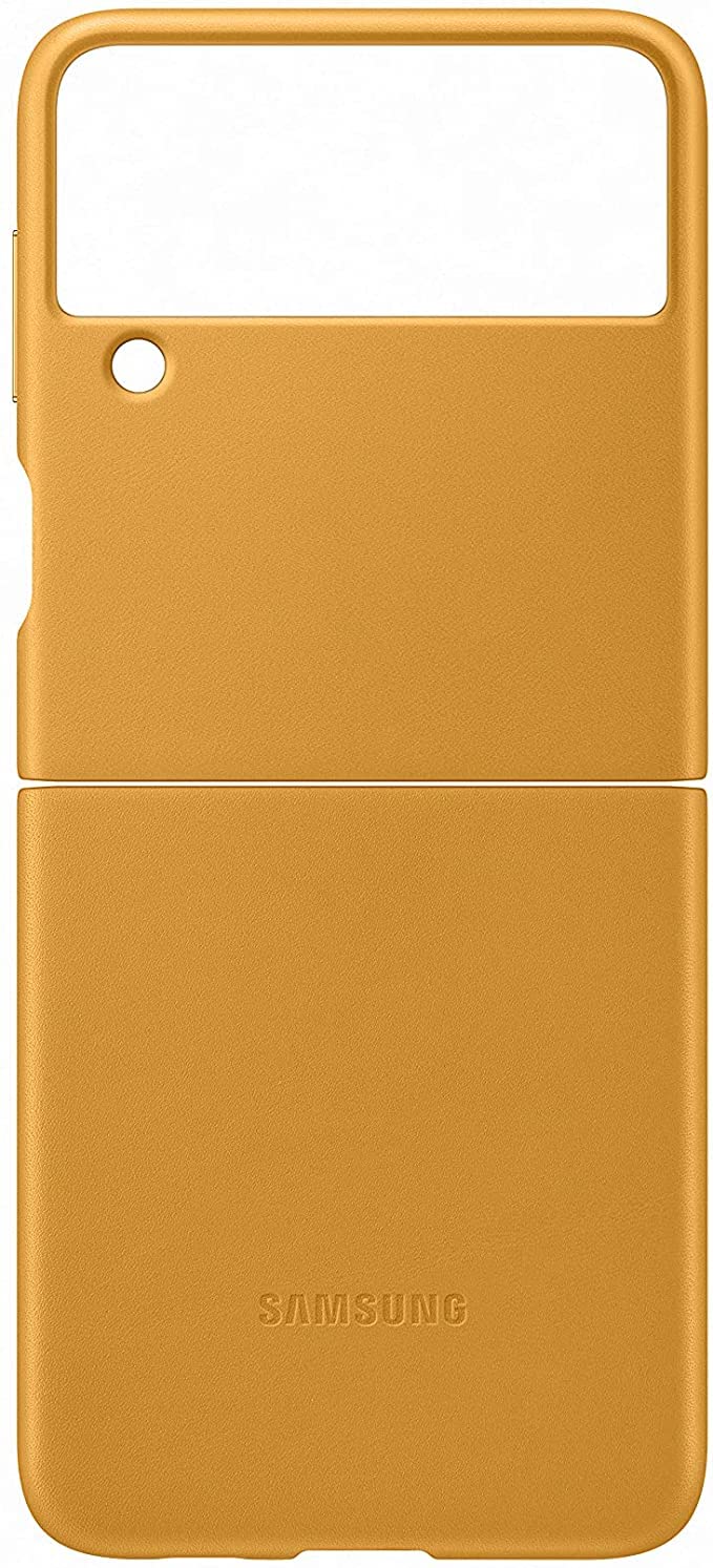 Foto 5 pulgar | Funda De Piel Para Samsung Galaxy Z Flip 3, Color Mostaza - Venta Internacional.